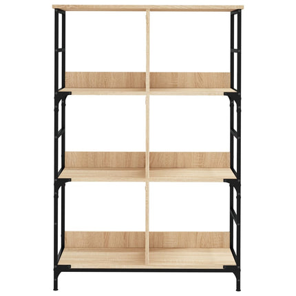 bogreol 78,5x33x117,5 cm konstrueret træ sonoma-eg