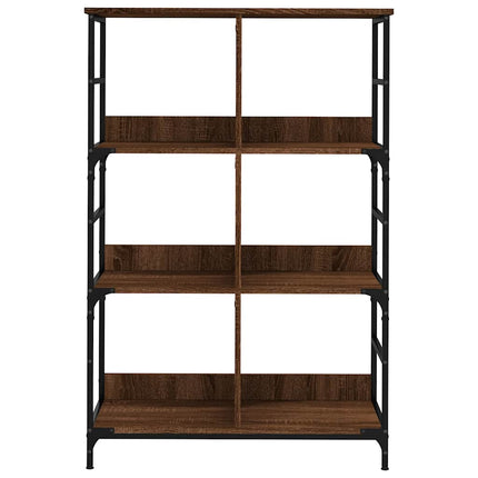 bogreol 78,5x33x117,5 cm konstrueret træ brun egetræsfarve
