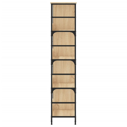bogreol 78,5x33x153 cm konstrueret træ sonoma-eg