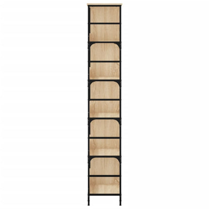 bogreol 78,5x33x188,5 cm konstrueret træ sonoma-eg