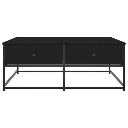 sofabord 100x99x40 cm konstrueret træ sort