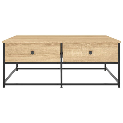 sofabord 100x99x40 cm konstrueret træ sonoma-eg