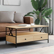 sofabord 100x51x45 cm konstrueret træ sonoma-eg