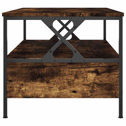 sofabord 100x51x44 cm konstrueret træ røget egetræsfarve