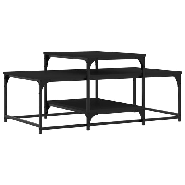 sofabord 102x60x45 cm konstrueret træ sort