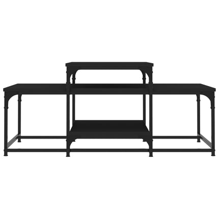 sofabord 102x60x45 cm konstrueret træ sort