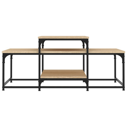 sofabord 102x60x45 cm konstrueret træ sonoma-eg