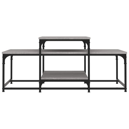sofabord 102x60x45 cm konstrueret træ grå sonoma-eg