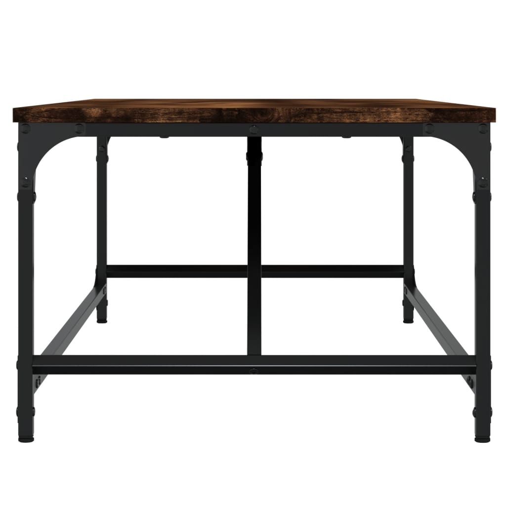 sofabord 100x50x35 cm konstrueret træ røget egetræsfarve