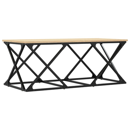 sofabord 100x49x40 cm konstrueret træ sonoma-eg