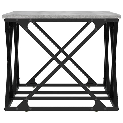sofabord 100x49x40 cm konstrueret træ grå sonoma-eg