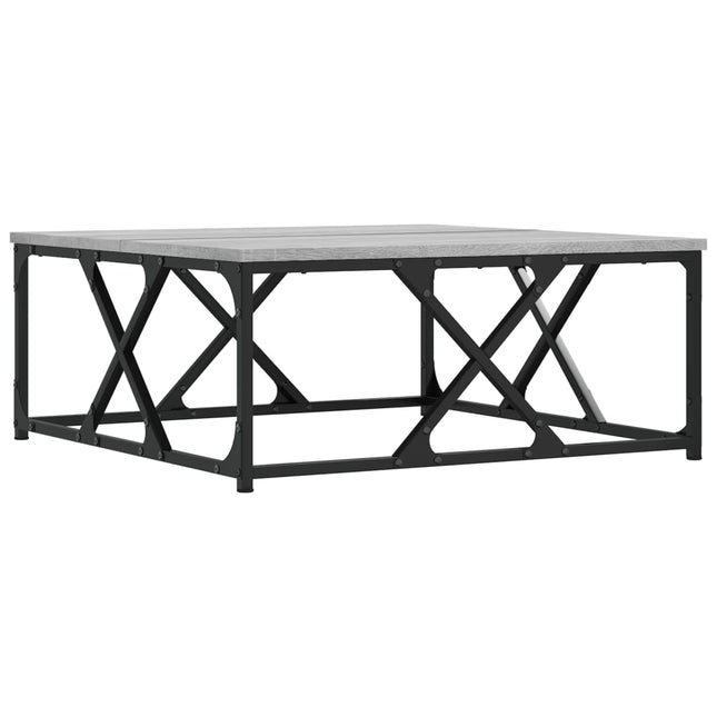 sofabord 70x70x30 cm konstrueret træ grå sonoma-eg