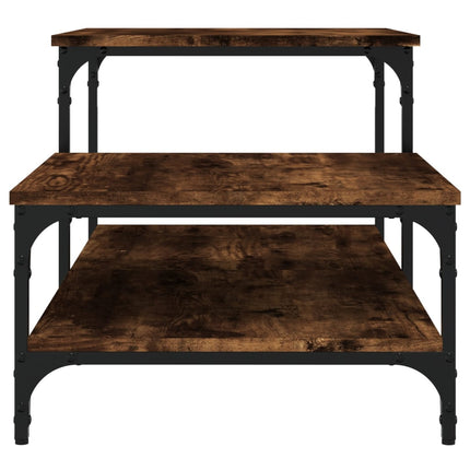 sofabord 100x50,5x45 cm konstrueret træ røget egetræsfarve