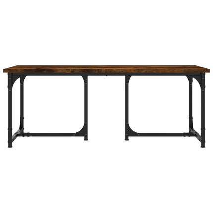 sofabord 90x50x35 cm konstrueret træ røget egetræsfarve