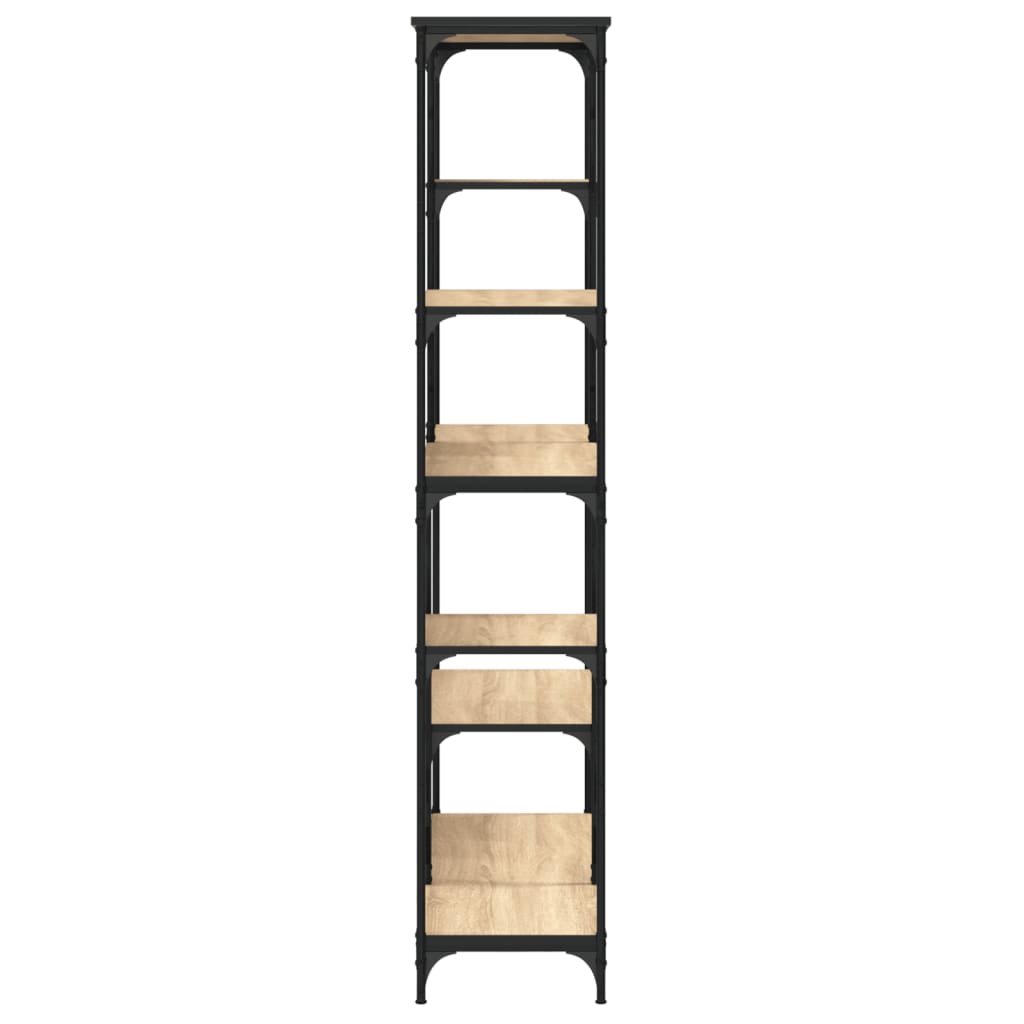 bogreol 99x35,5x176 cm konstrueret træ og jern sonoma-eg