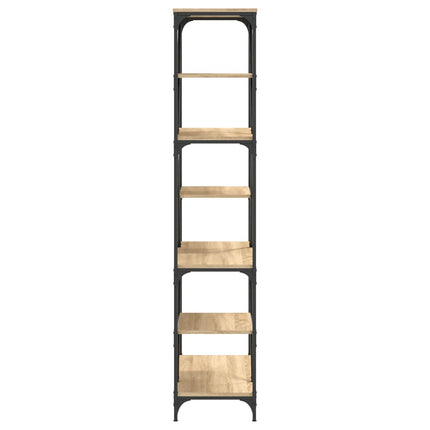bogreol 91x36x176 cm konstrueret træ og jern sonoma-eg