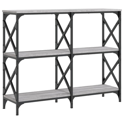 konsolbord 100x28x80,5 cm konstrueret træ grå sonoma-eg