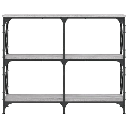 konsolbord 100x28x80,5 cm konstrueret træ grå sonoma-eg