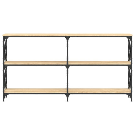 konsolbord 156x28x80,5 cm konstrueret træ sonoma-eg