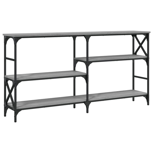 konsolbord 150x29x76,5 cm konstrueret træ grå sonoma-eg