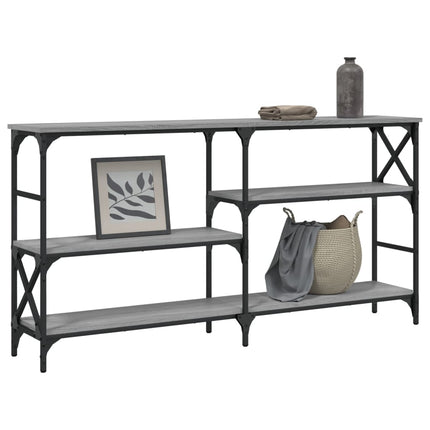 konsolbord 150x29x76,5 cm konstrueret træ grå sonoma-eg