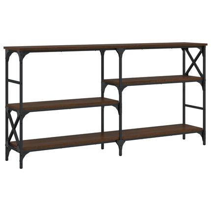 konsolbord 150x29x76,5 cm konstrueret træ brun egetræsfarve