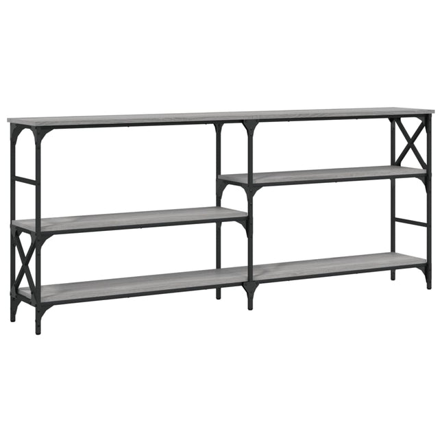 konsolbord 180x29x76,5 cm konstrueret træ grå sonoma-eg