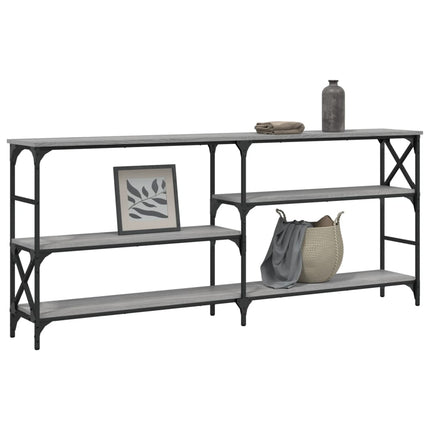 konsolbord 180x29x76,5 cm konstrueret træ grå sonoma-eg