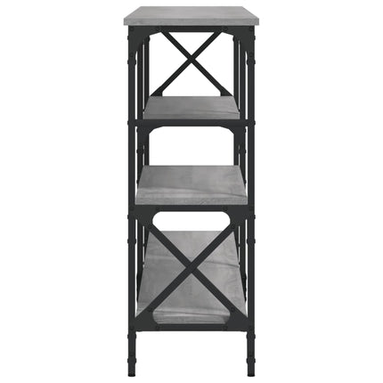konsolbord 180x29x76,5 cm konstrueret træ grå sonoma-eg