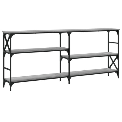 konsolbord 180x29x76,5 cm konstrueret træ grå sonoma-eg
