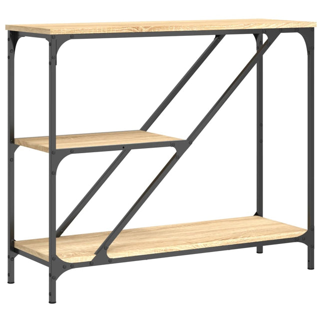konsolbord 88,5x30x75 cm konstrueret træ sonoma-eg