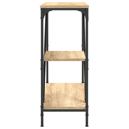 konsolbord 88,5x30x75 cm konstrueret træ sonoma-eg