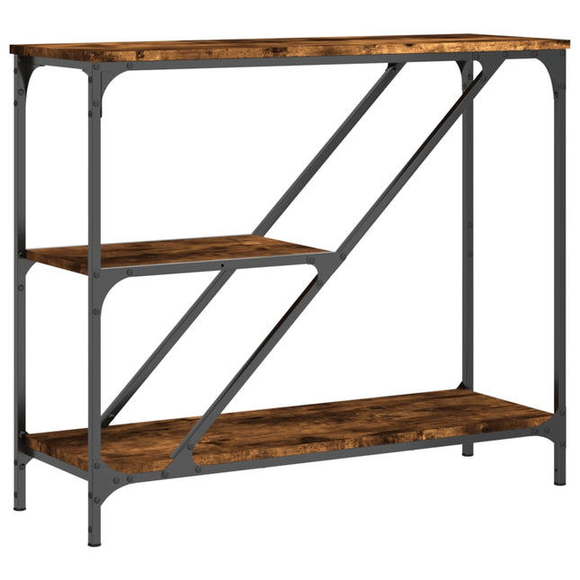 konsolbord 88,5x30x75 cm konstrueret træ røget sonoma-eg