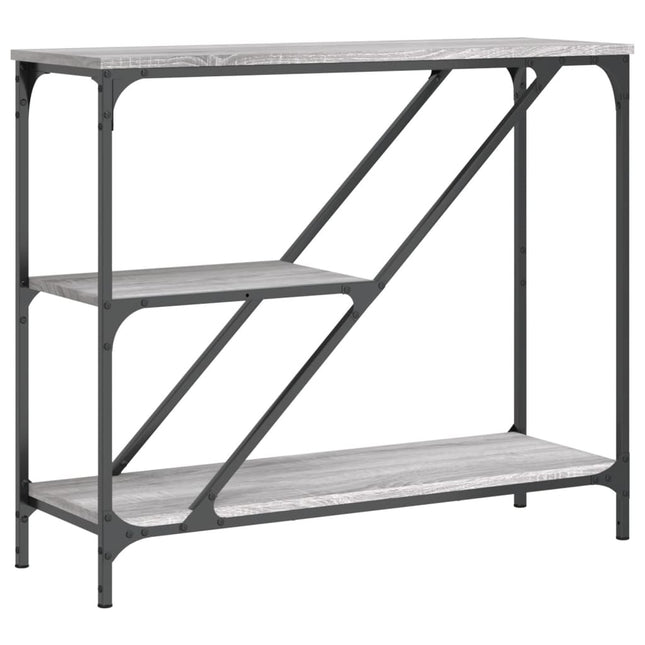konsolbord 88,5x30x75 cm konstrueret træ grå sonoma-eg