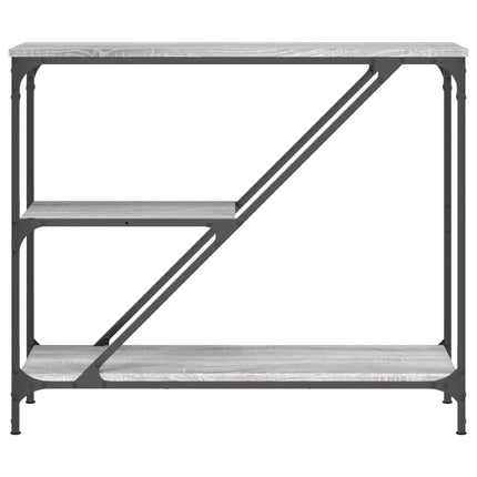 konsolbord 88,5x30x75 cm konstrueret træ grå sonoma-eg