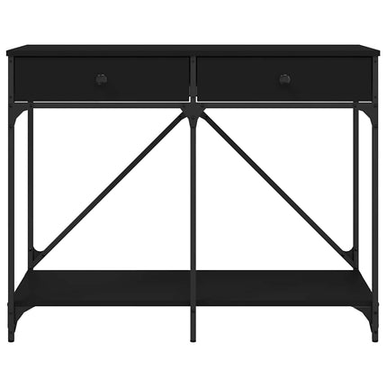 konsolbord 100x39x78,5 cm konstrueret træ sort