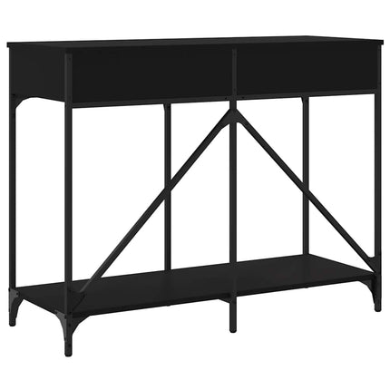 konsolbord 100x39x78,5 cm konstrueret træ sort