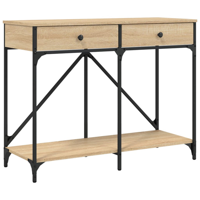 konsolbord 100x39x78,5 cm konstrueret træ sonoma-eg
