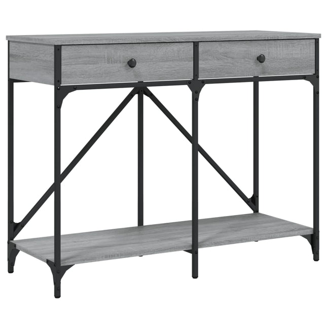 konsolbord 100x39x78,5 cm konstrueret træ grå sonoma-eg
