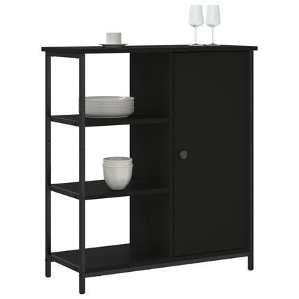 skab 70x30x80 cm konstrueret træ sort