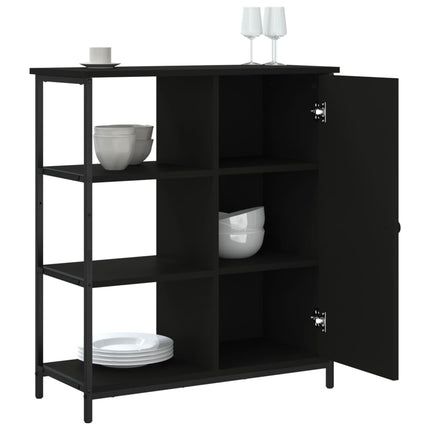 skab 70x30x80 cm konstrueret træ sort