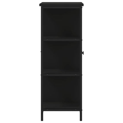 skab 70x30x80 cm konstrueret træ sort