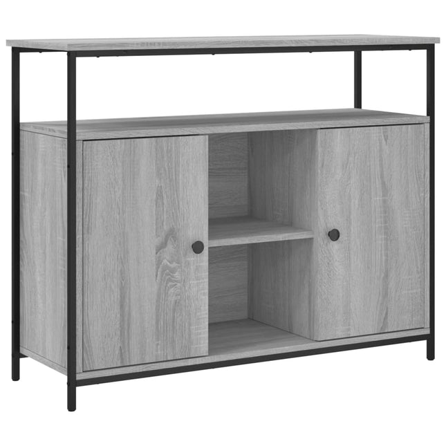skænk 100x35x80 cm konstrueret træ grå sonoma-eg