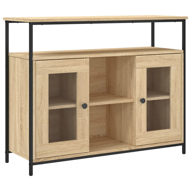 skænk 100x35x80 cm konstrueret træ sonoma-eg