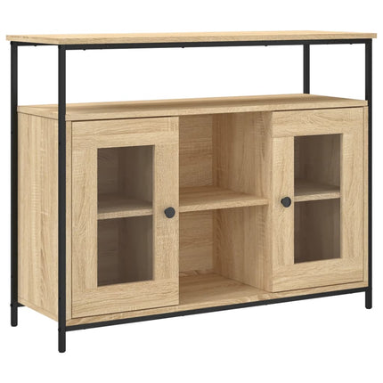 skænk 100x35x80 cm konstrueret træ sonoma-eg