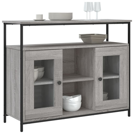 skænk 100x35x80 cm konstrueret træ grå sonoma-eg