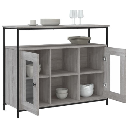 skænk 100x35x80 cm konstrueret træ grå sonoma-eg