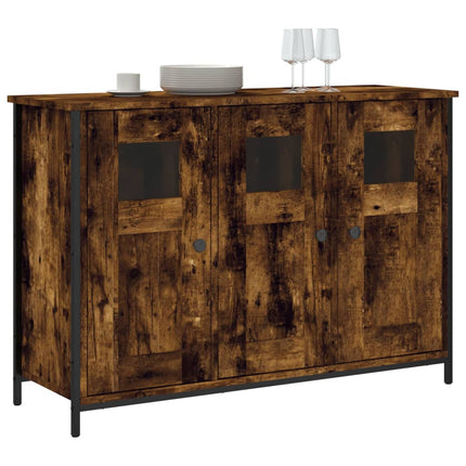 skænk 100x35x70 cm konstrueret træ røget egetræsfarve
