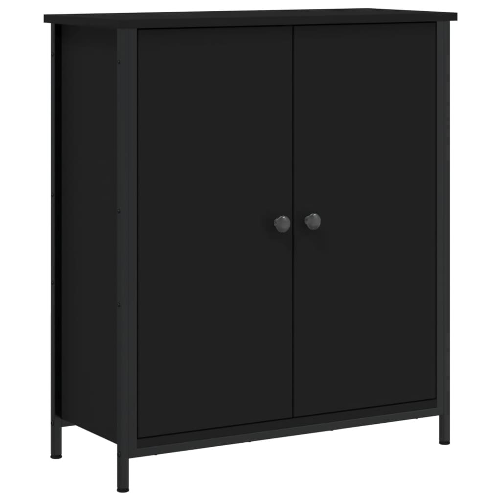 skab 70x30x80 cm konstrueret træ sort
