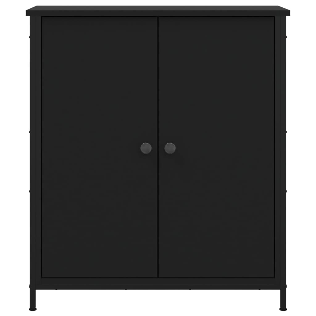 skab 70x30x80 cm konstrueret træ sort